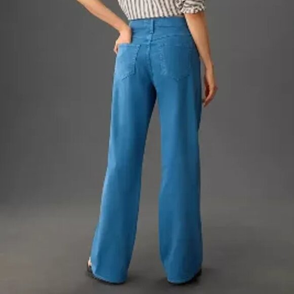 NEW AMO DENIM Made In Usa Sylvia Straight Leg Pants atlantic for women 253 - Picture 9 of 13